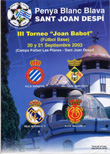 Cartell del III Torneig internacional Joan Babot celebrat l'any 2004