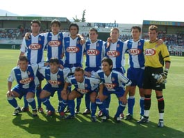 Equip inicial del RCD Espanyol, foto: http://www.webdebaza.com/cdbaza.htm